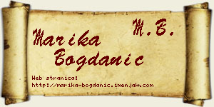Marika Bogdanić vizit kartica